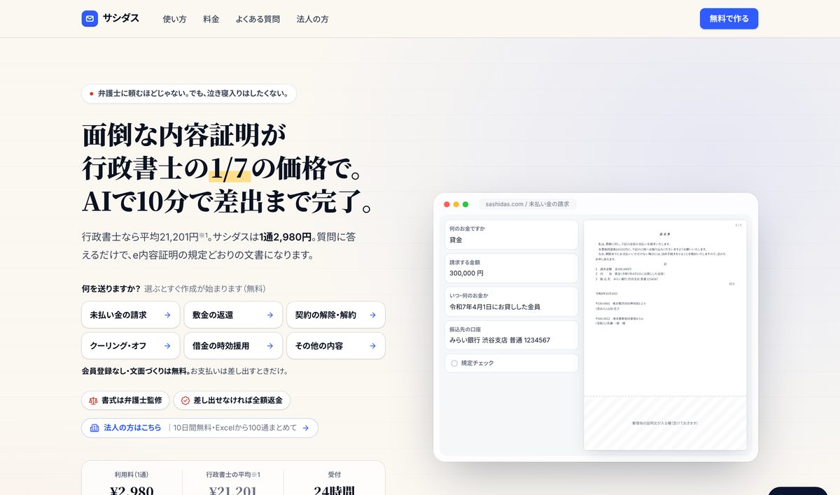 サシダスのLP